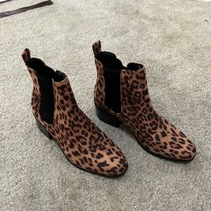 A New Day brand leopard print ankle bootie. Never worn